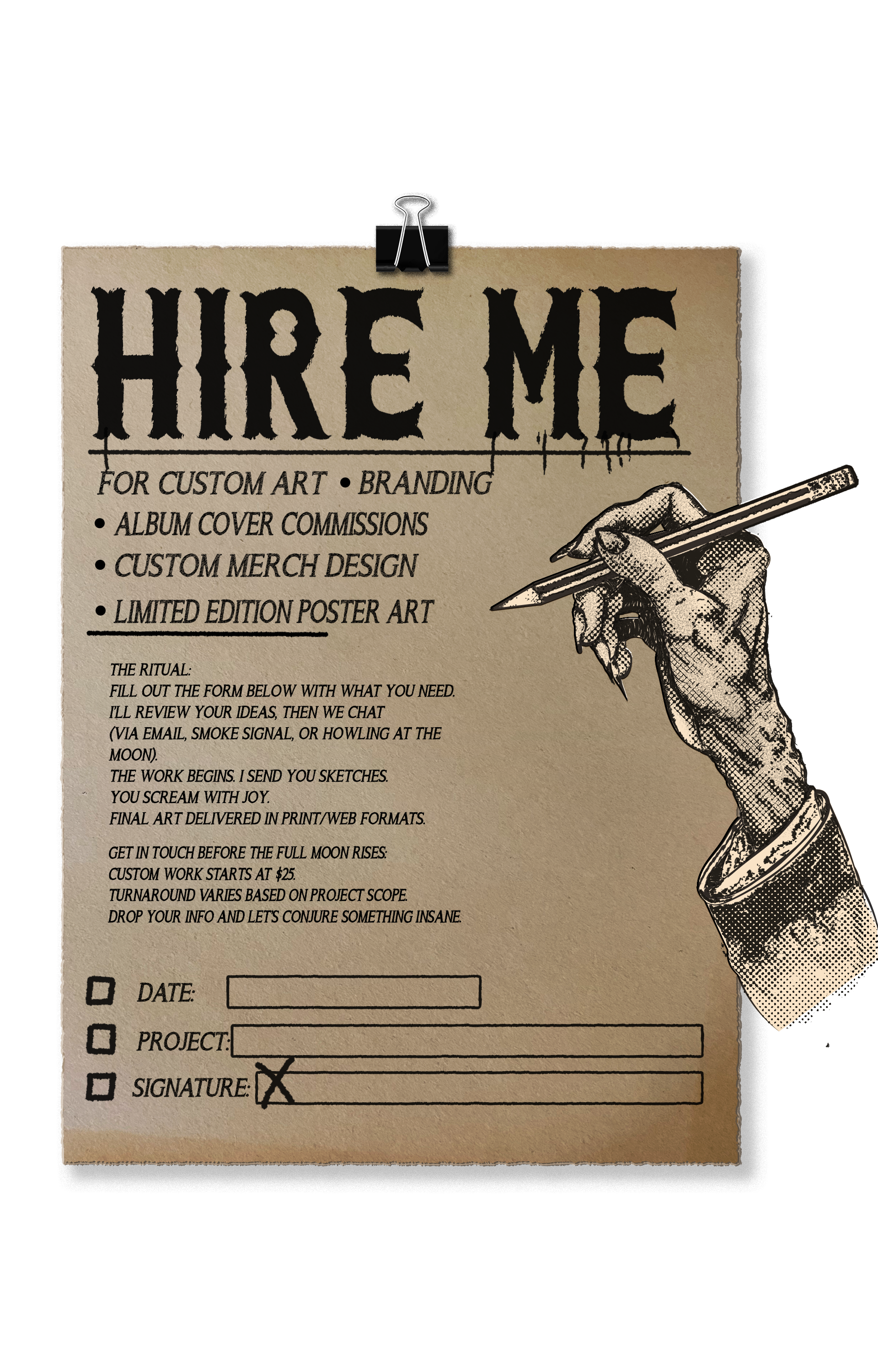 Hire Me - Custom Design Services